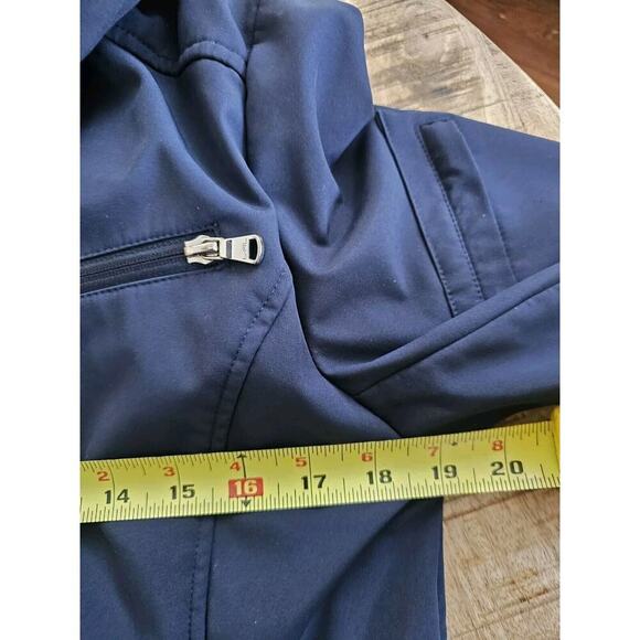 Lauren Ralph Lauren Soft Shell Hooded Lined Jacket Women's Size S Navy Preppy - Picture 5 of 6